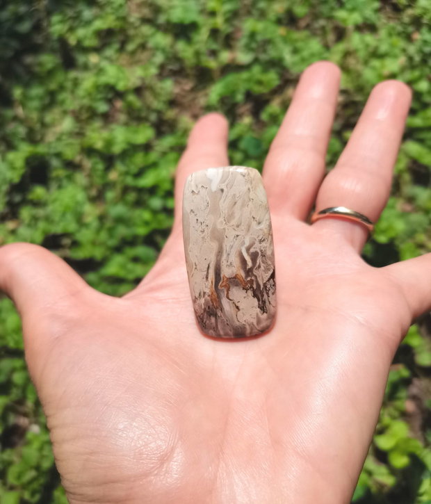 Inel Agata root plume si Argint 925 - IN1390 - Inel pietre semipretioase, inel patrat reglabil, inel statement, cadou sotie, inel cadou, bijuterii cadou, bijuterii agate, cristale vindecatoare, cristaloterapie, cristale de colectie