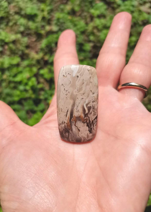 Inel Agata root plume si Argint 925 - IN1390 - Inel pietre semipretioase, inel patrat reglabil, inel statement, cadou sotie, inel cadou, bijuterii cadou, bijuterii agate, cristale vindecatoare, cristaloterapie, cristale de colectie