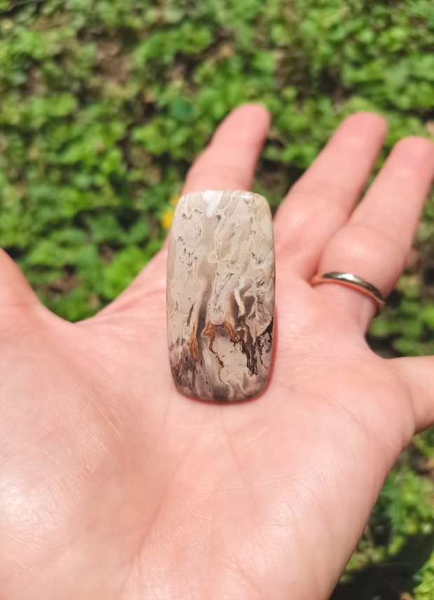 Inel Agata root plume si Argint 925 - IN1390 - Inel pietre semipretioase, inel patrat reglabil, inel statement, cadou sotie, inel cadou, bijuterii cadou, bijuterii agate, cristale vindecatoare, cristaloterapie, cristale de colectie
