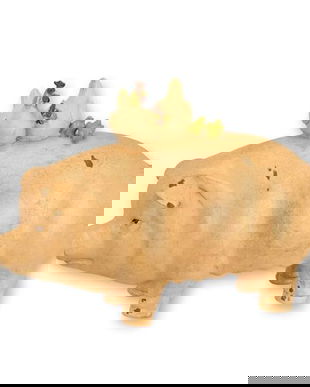 Porc si gaini-statueta din rasini speciale