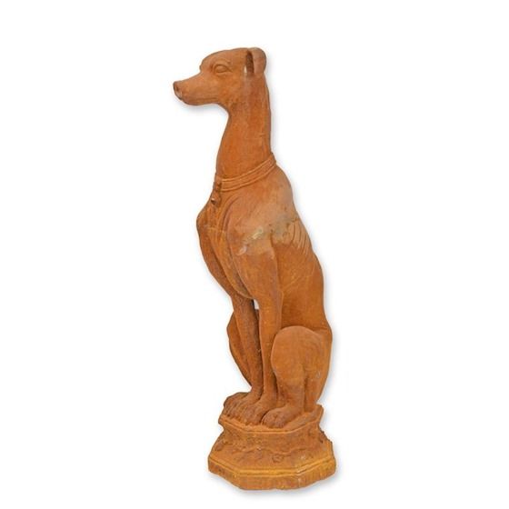 Ogar-statueta din fonta antik rusty