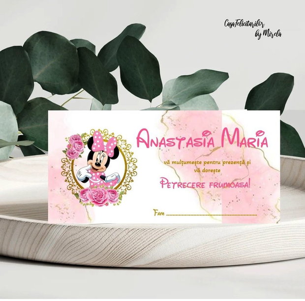 Plicuri bani botez baby Minnie Mouse