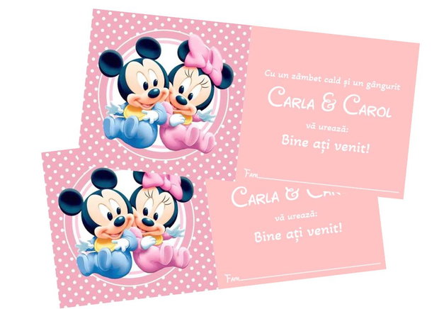 Plicuri bani botez baby Minnie Mouse