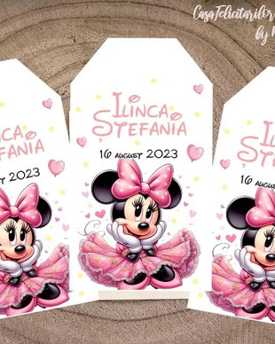 Etichete marturii botez Minnie mouse