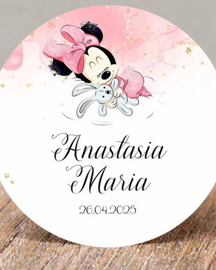 Etichete marturii botez Minnie mouse
