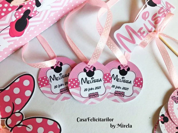 Etichete marturii botez Minnie mouse