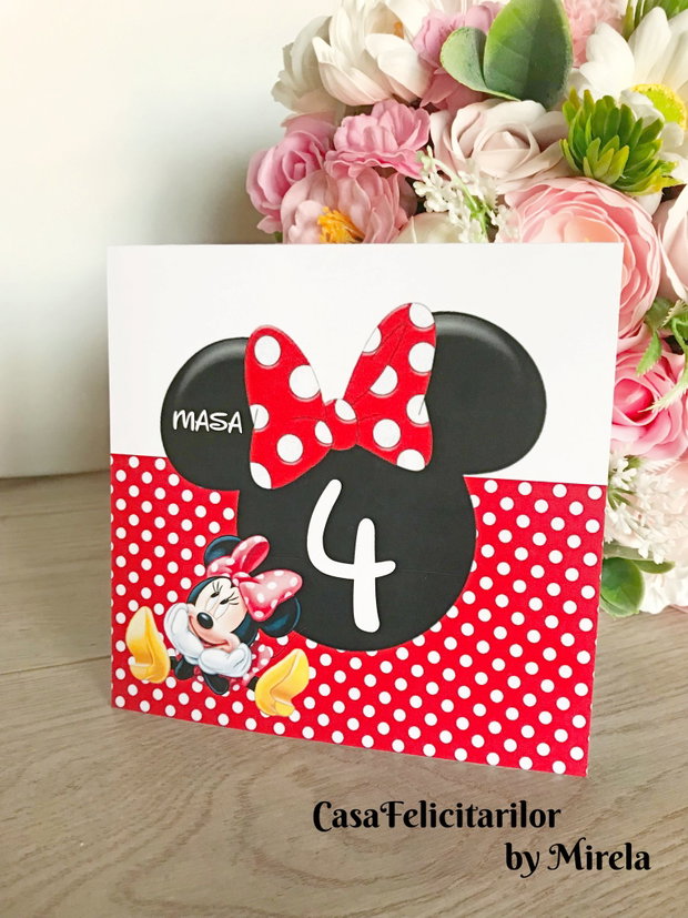 Numar masa botez Minnie mouse