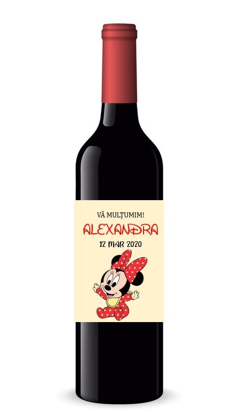 Etichete autocolante sticle Minnie mouse