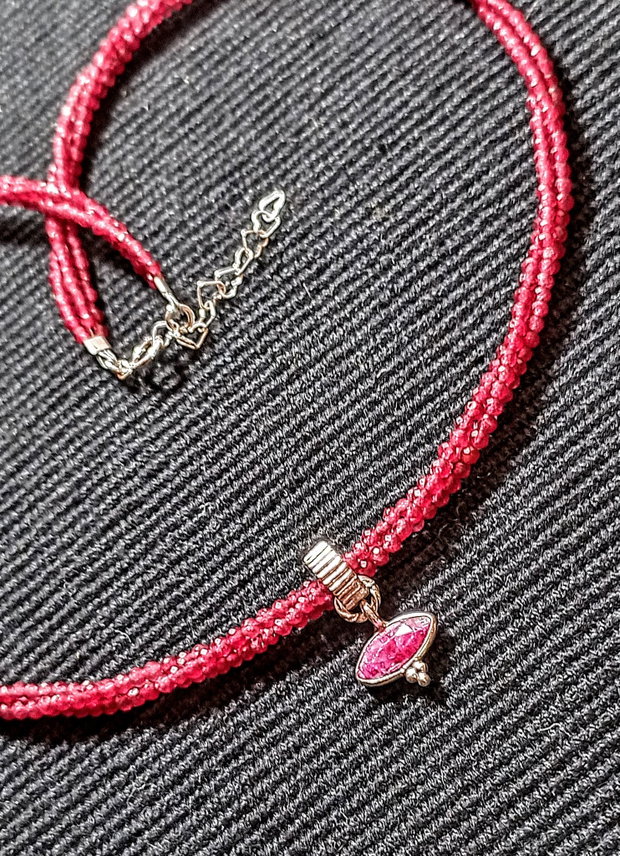 Colier argint calcedonie charm argint sillimanit minimalist boho chic trendy cadou - Transport gratuit