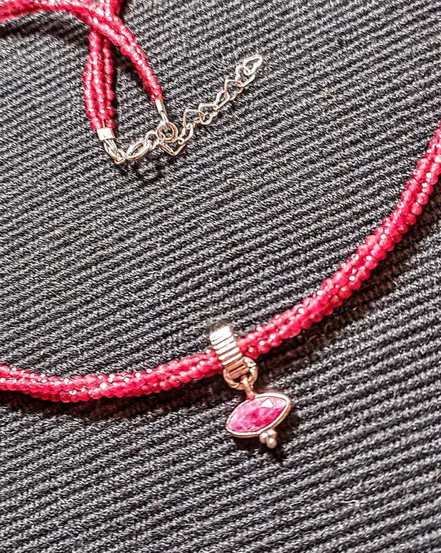 Colier argint calcedonie charm argint sillimanit minimalist boho chic trendy cadou - Transport gratuit