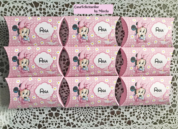 Cutii marturii botez baby Minnie mouse