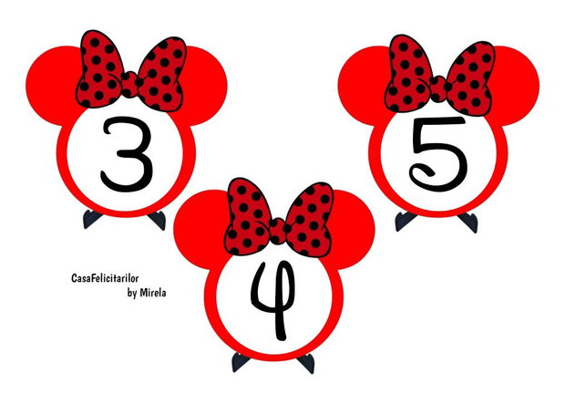 Numere masa botez Minnie mouse
