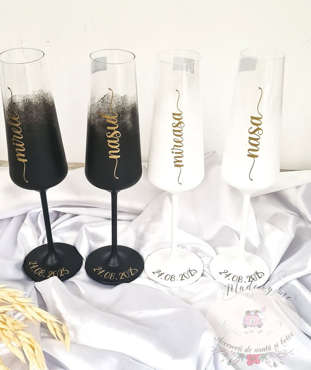 Pahare nunta personalizate