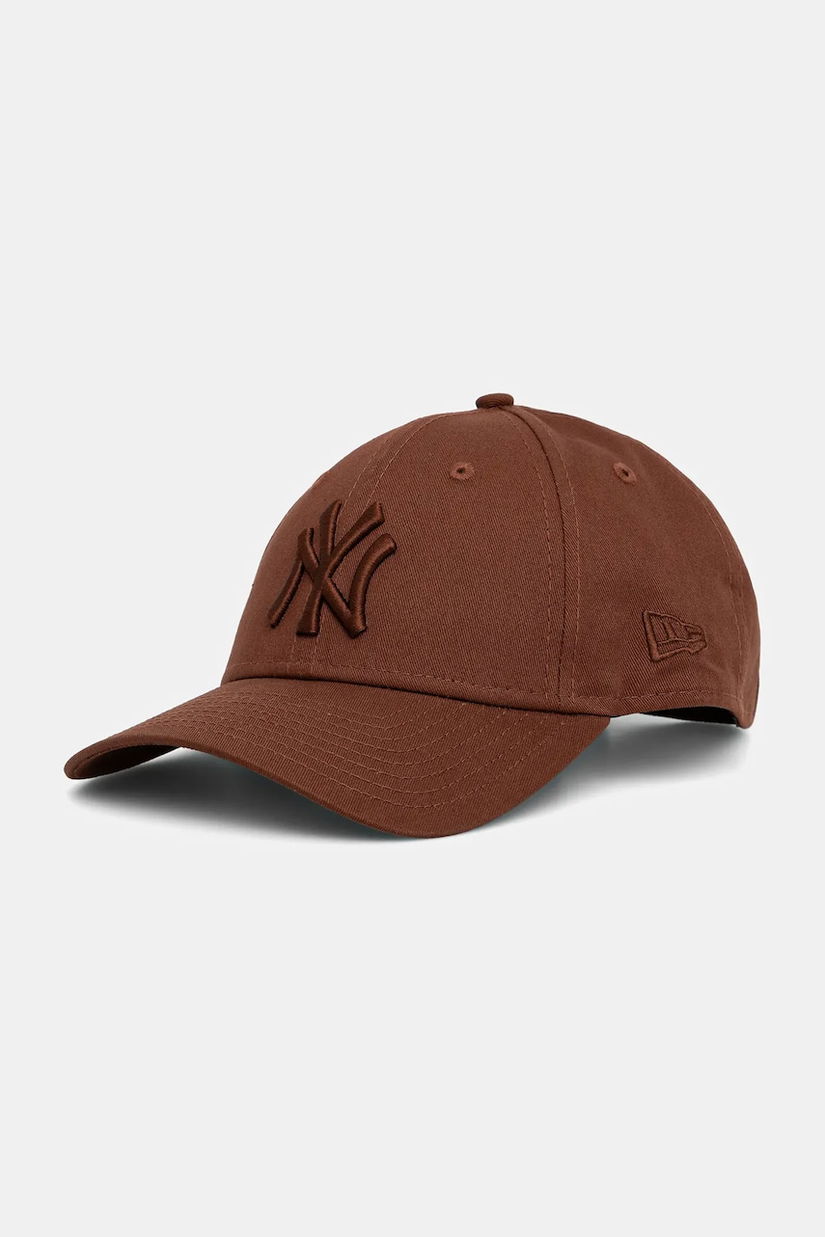 New Era șapcă de baseball din bumbac culoarea maro, 60691396
