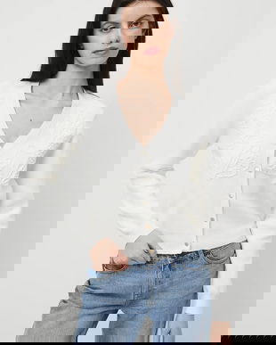 Medicine cardigan culoarea bej, light