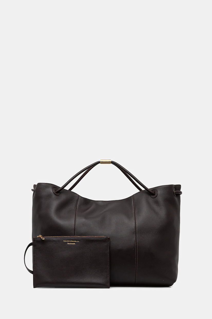 Trussardi poșetă de piele culoarea negru, Z616E005993N