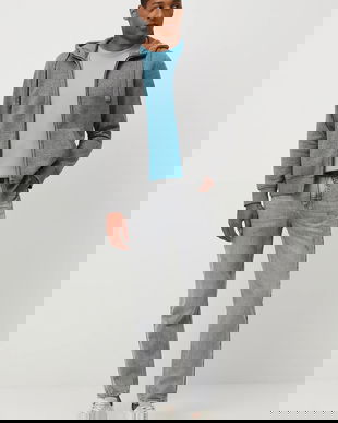 Medicine bluză culoarea gri, cu glugă