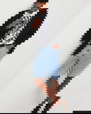 Medicine bluză culoarea negru, cu glugă, uni