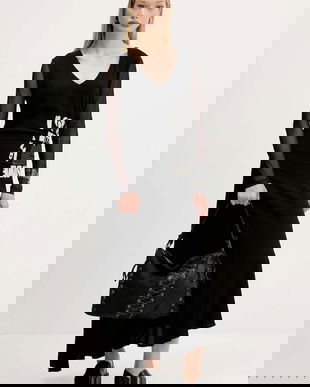 Desigual rochie POSINEW culoarea negru, maxi, evazati, 25WWVW26