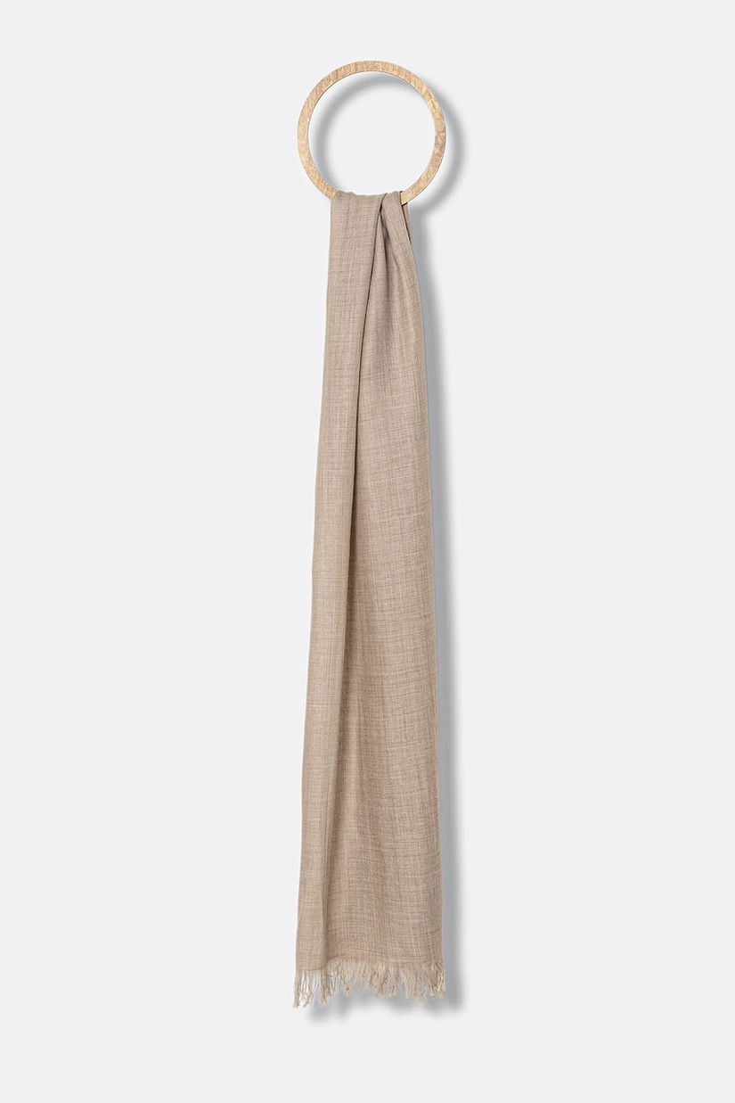 Weekend Max Mara sal de lana KEN culoarea bej, neted, 2525546044600
