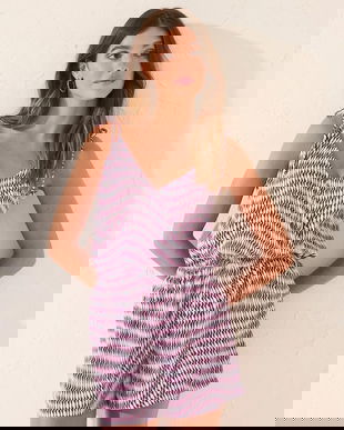 women'secret salopeta culoarea violet, cu decolteu in v, 5542396