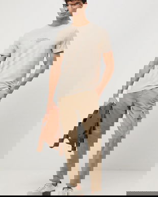 Medicine pantaloni culoarea bej