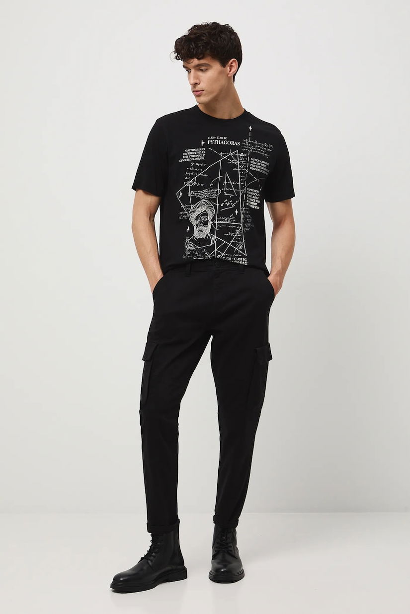 Medicine pantaloni culoarea negru, drept