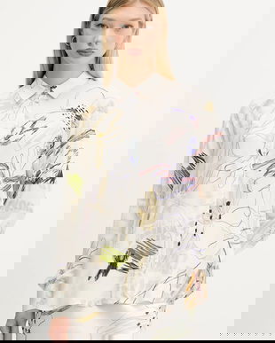 Desigual camasa NEWSARTY culoarea bej, cu guler clasic, relaxed, 25WWCW14