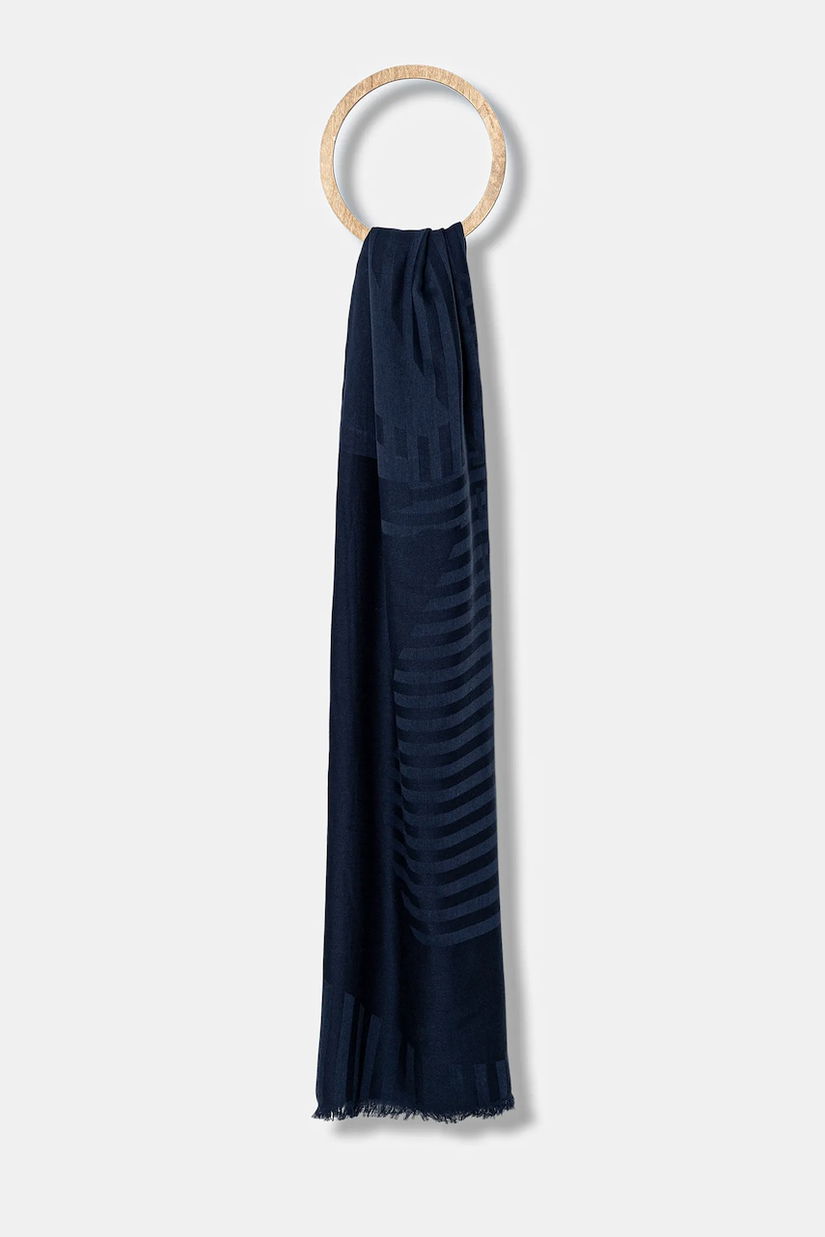 Weekend Max Mara esarfa LUGLIO culoarea albastru marin, modelator, 2525546024600