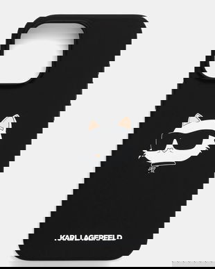 Karl Lagerfeld husă pentru telefon iPhone 16 Pro Max 6.9" culoarea negru, KLHMP16XSCHPPLK