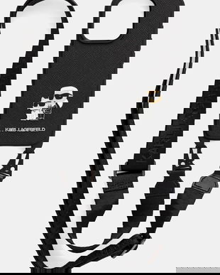 Karl Lagerfeld husă pentru telefon iPhone 16 Pro 6.3" culoarea negru, KLHCP16LSAKCPBK