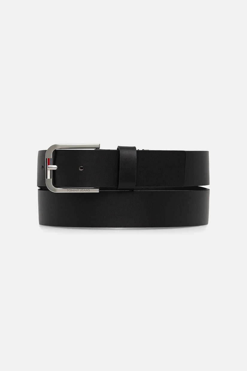Tommy Jeans curea de piele culoarea negru, AM0AM13686