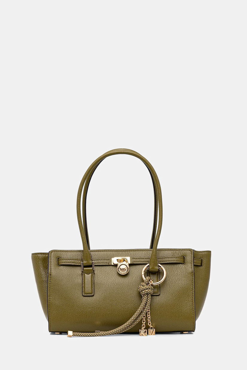 MICHAEL Michael Kors poșetă de piele culoarea verde, 30F5GNXT0L