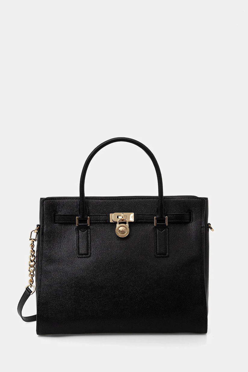 MICHAEL Michael Kors poșetă de piele culoarea negru, 30F5GNXS3L