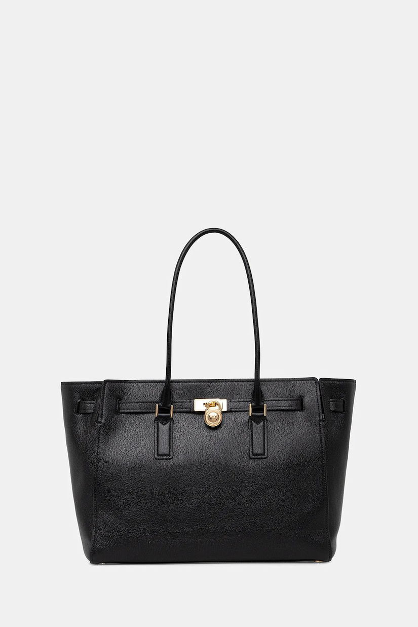 MICHAEL Michael Kors poșetă de piele culoarea negru, 30F5GNXT3L