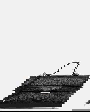 Trussardi poșetă de piele culoarea negru, Z363E106202N