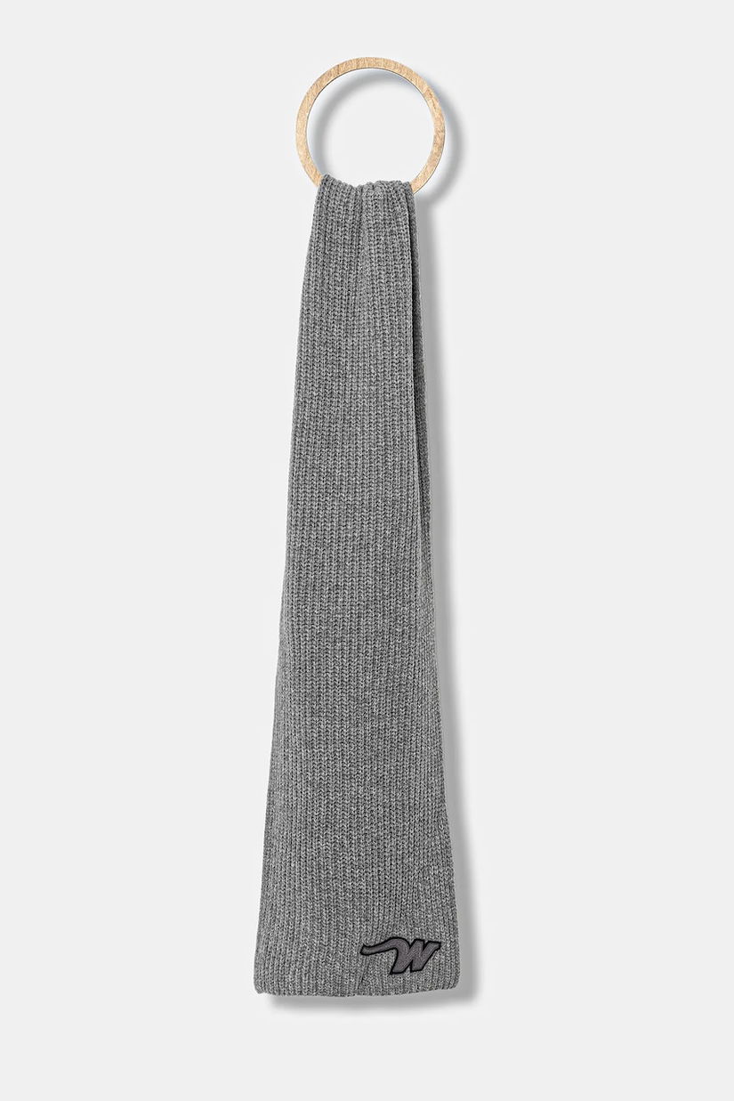 Weekend Max Mara fular de lână BARDIES culoarea gri, uni, 2525746035600