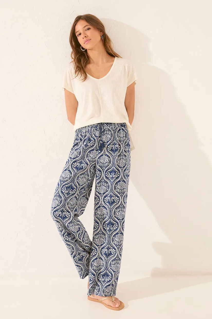 women'secret pantaloni de pijama culoarea bleumarin, 3702236