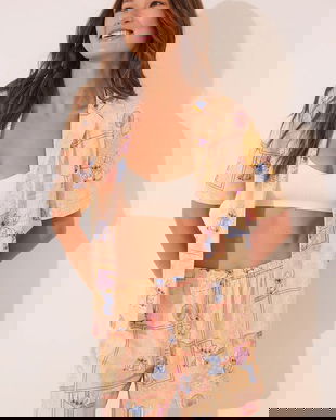 women'secret pijama culoarea portocaliu, bumbac, 3132119