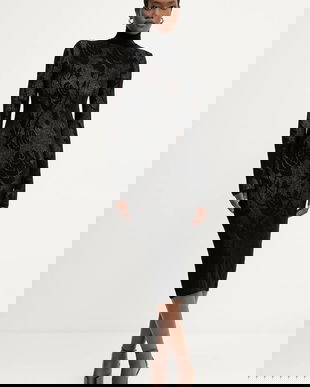 Liviana Conti rochie cu lână culoarea negru, mini, mulata, F5WG48