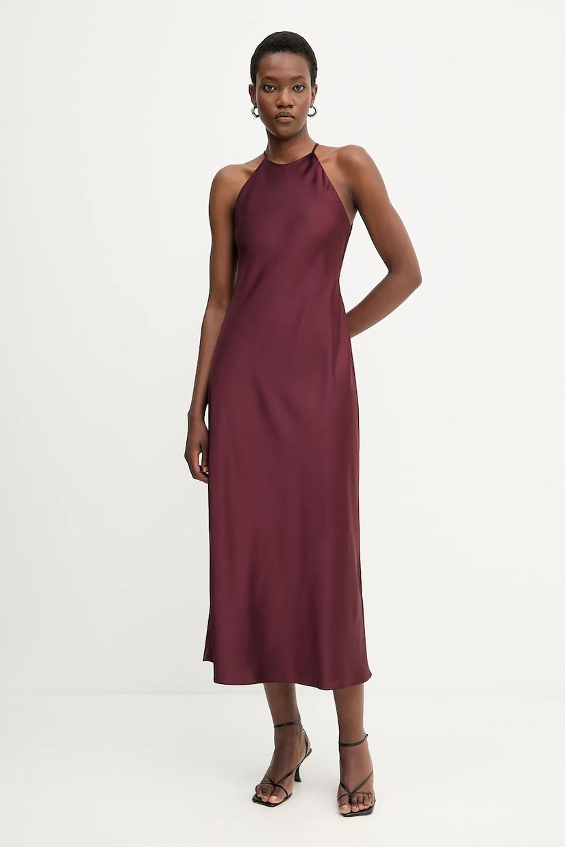 Marella rochie culoarea bordo, maxi, drept, 2523226091200