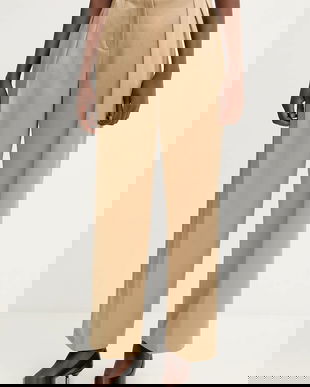 Liviana Conti pantaloni culoarea verde, lat, high waist, F5WS80