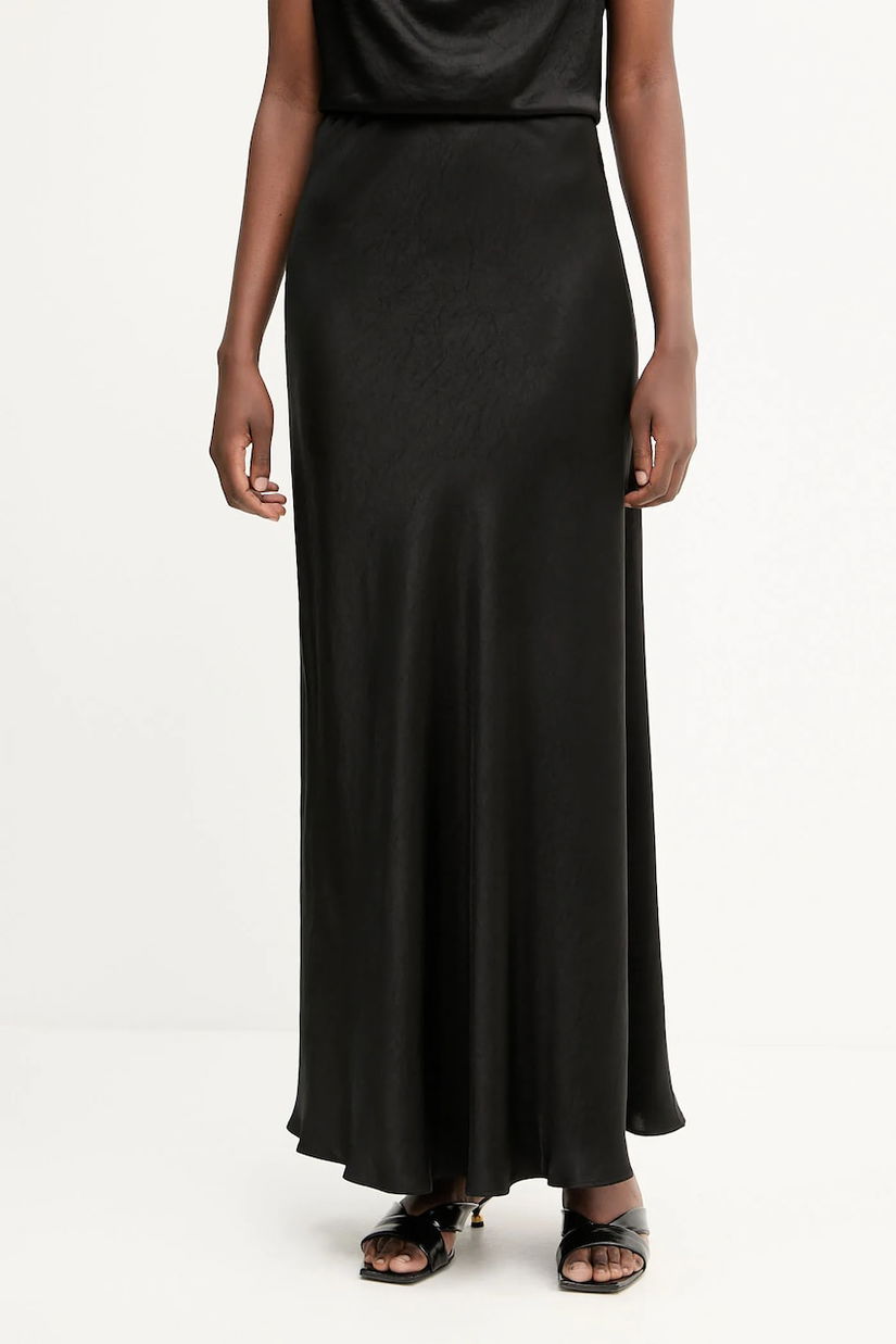 Liviana Conti fustă culoarea negru, maxi, evazati, F5WS86