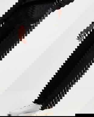 Lacoste pantaloni de trening culoarea verde, neted, XH1412