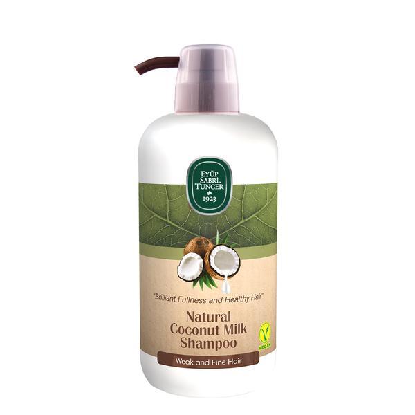 Șampon cu lapte natural din Nucă de Cocos, Ey&uuml;p Sabri Tuncer, 600 ML