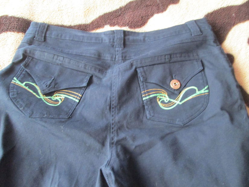 jeans negru treisferturi dame 46/48