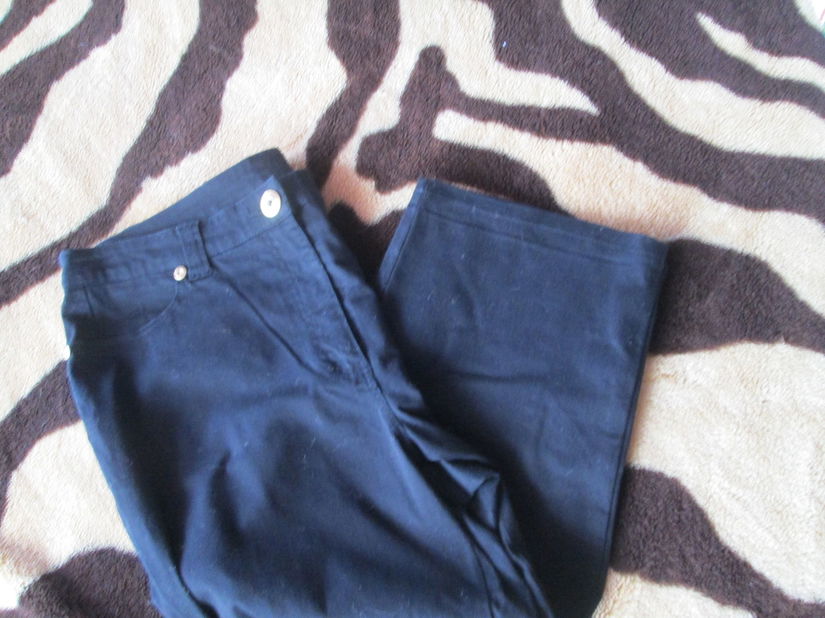 jeans negru treisferturi dame 46/48