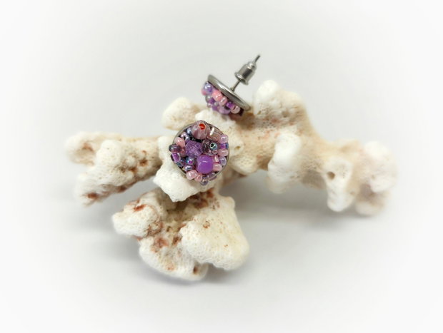 Cercei mici Pink Heart