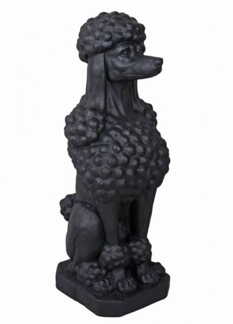 Statueta din rasini cu un pudel alb