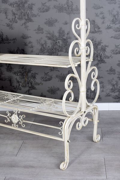 Cuier mare din fier forjat antik white